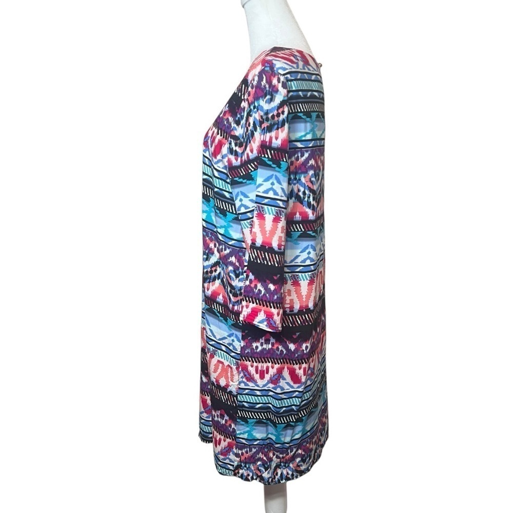 Everly Going Through the Motions Sheath Dress Colorful Boho 3/4 Sleeve Large NEW - Picture 5 of 12
